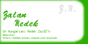 zalan medek business card